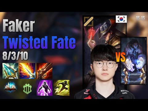Faker Mid Twisted Fate vs Sylas lol KR solo rank Full Game 15.15 | 페이커 트위스티드 페이트 vs 사일러스