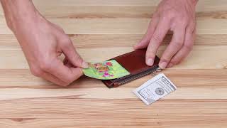 Кожаный мужской картхолдер Grande Pelle 11400 коричневый