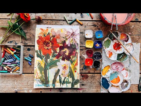 Painting Abstract Flowers