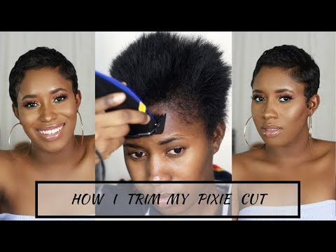 How I Cut, Relax & Style My Short Hair At Home|| Pixie...