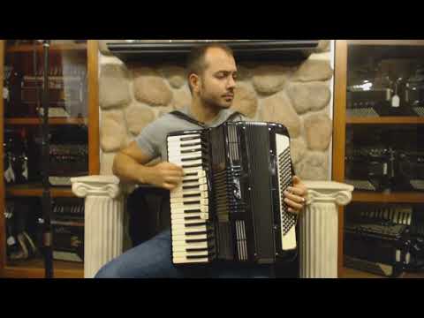 2756 - Black Scandalli Piano Accordion LMMH 41 120 $1195