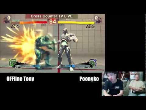 SSF4 AE: Poongko (Seth) vs Online Tony (Seth) - Crosscounter stream (Pre Evo 2011)