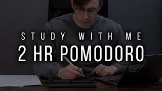 2 HOUR STUDY WITH ME (Late Night) | No Music, Rain Sounds