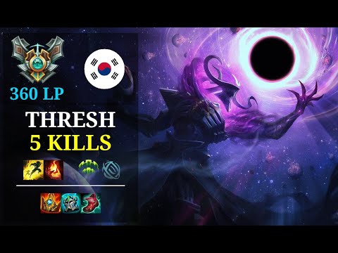 Thresh Support vs Lulu - 5 kills - Vixxx KR Grandmaster (360 LP) Patch 11.5