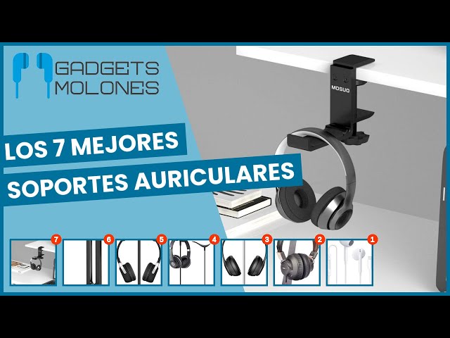 Vídeo relacionado con OLRWSLG - Soporte para auriculares debajo del escritorio, soporte adhesivo para auriculares de juegos, soporte dual para auriculares móviles (negro)