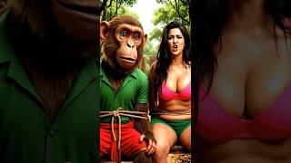 bandar bhai ki girlfriend ko jungle ma gundo na pakar lia 😂🤭😂