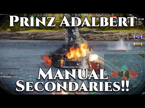 World of Warships: Prinz Adalbert - MANUALLY Controlled Secondaries!!