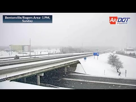 Sunday Snow NW Arkansas 1 PM