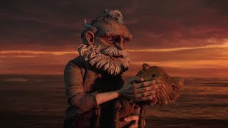 Pinocchio's Death After Saves Geppetto | Guillermo del Toro's Pinocchio (2022)