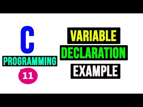 Variable Declaration In C Programming Video Tutorial