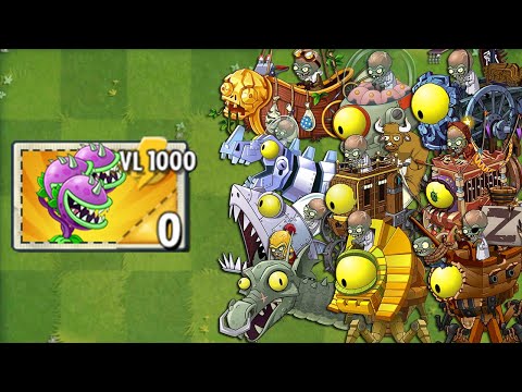 CHOMPER Plant LEVEL 1000 vs All Final Boss - Plants vs Zombies 2 Mod