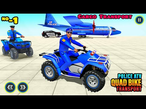 US Police ATV Quad Bike transport truck 🚛🚚police car & bike transport by Cargo & truck ✈️🛫@S.N.Gp***
