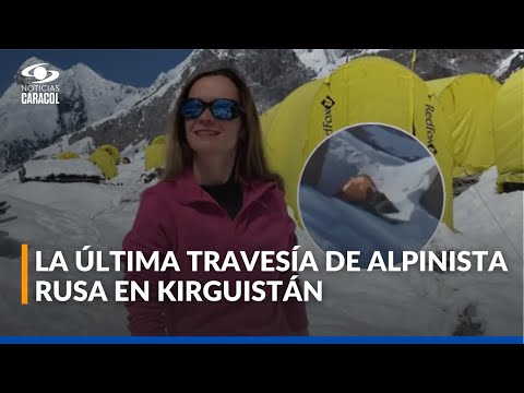 El último video que muestra con vida a Natalia Nagovitsina, alpinista atrapada en Kirguistán