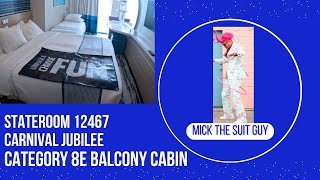 Cabin 12467 Carnival Jubilee A Category 8E Balcony Stateroom