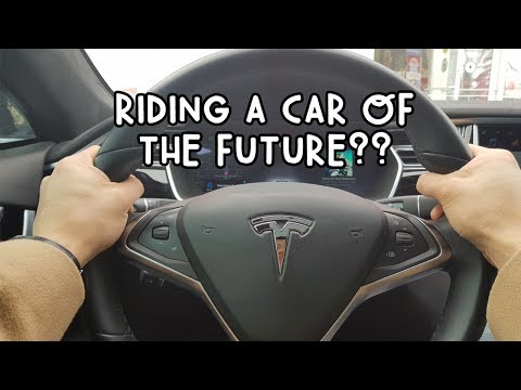 OMG! RIDING A TESLA (CAR OF THE FUTURE) REVIEW! | Vlog #62