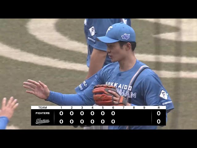 【6回裏】ジャンピングキャッチ!! ファイターズ・石井一成 驚異の跳躍力を見せる!! 2025年5月18日 千葉ロッテマリーンズ 対 北海道日本ハムファイターズ