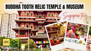 This TEMPLE House Buddha's Actual Tooth in Singapore!! Tooth Relic Temple & Museum Tour in 4K