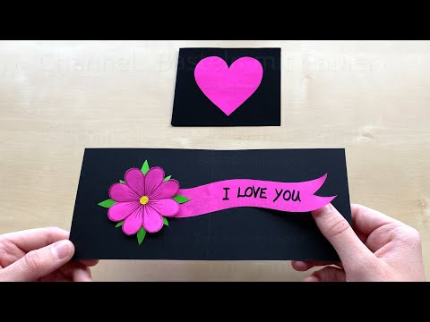 Basteln mit Papier: Karten basteln mit Blume und Herz - Geschenke selber machen ❤