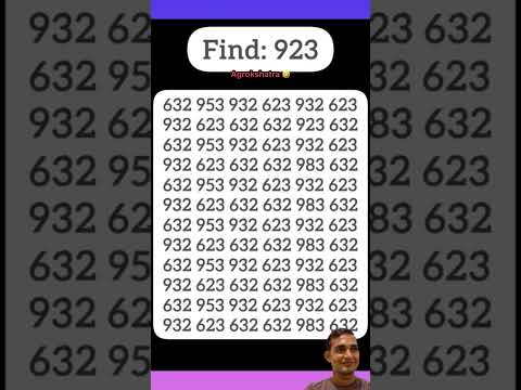 Find the number 923 #find #braintest #ig #brainteaser #shorts #finden #gk @JonIQ7
