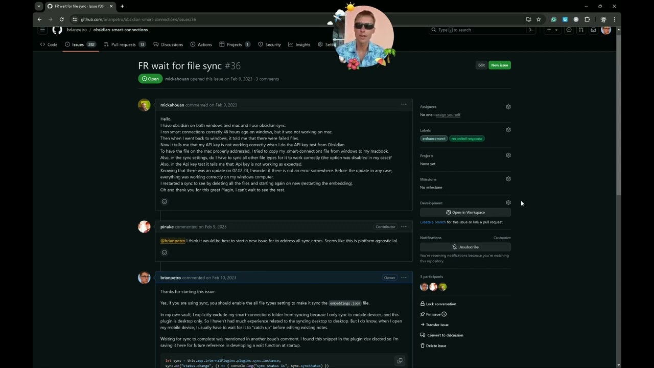 Addressing File Sync Issues in Obsidian with Smart Connections Integration (Issue #36)