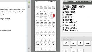 Using Ti84 to Calculate Left and right end-point methods for small intervals