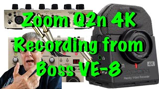 Video thumbnail for ZOOM Q2N 4K WITH  BOSS VE-8 (recording sound input) by Deb Erney (DebErneydotcom)