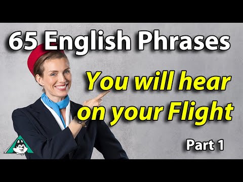 65 English Phrases you will hear on your Flight Part 1 | Speaking & Listening Fluency Practice