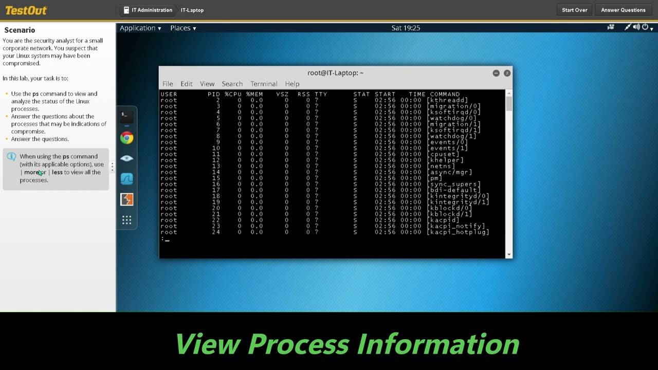 4.1.8 View Process Information (TestOut lab)