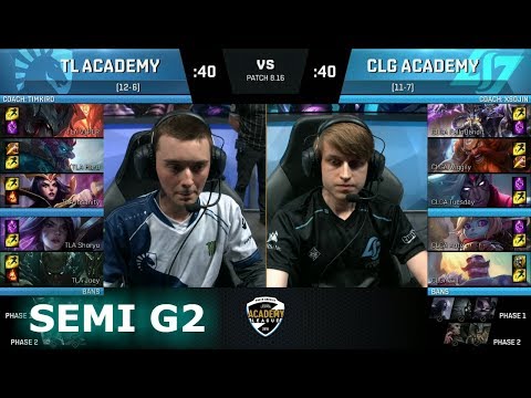 Team Liquid Academy vs CLG Academy | Game 2 Semi Finals NAAL Summer 2018 | TLA vs CLGA G2