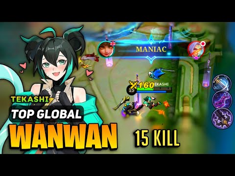 MANIAC! Wanwan Goldlane Build [ Wanwan Best Build Top Global ] By ᴛᴇᴋᴀsʜɪ - Mobile Legends