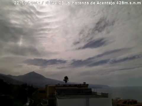 TimeLapse 22 de Octubre 2012. Banda de nubosidad media-alta