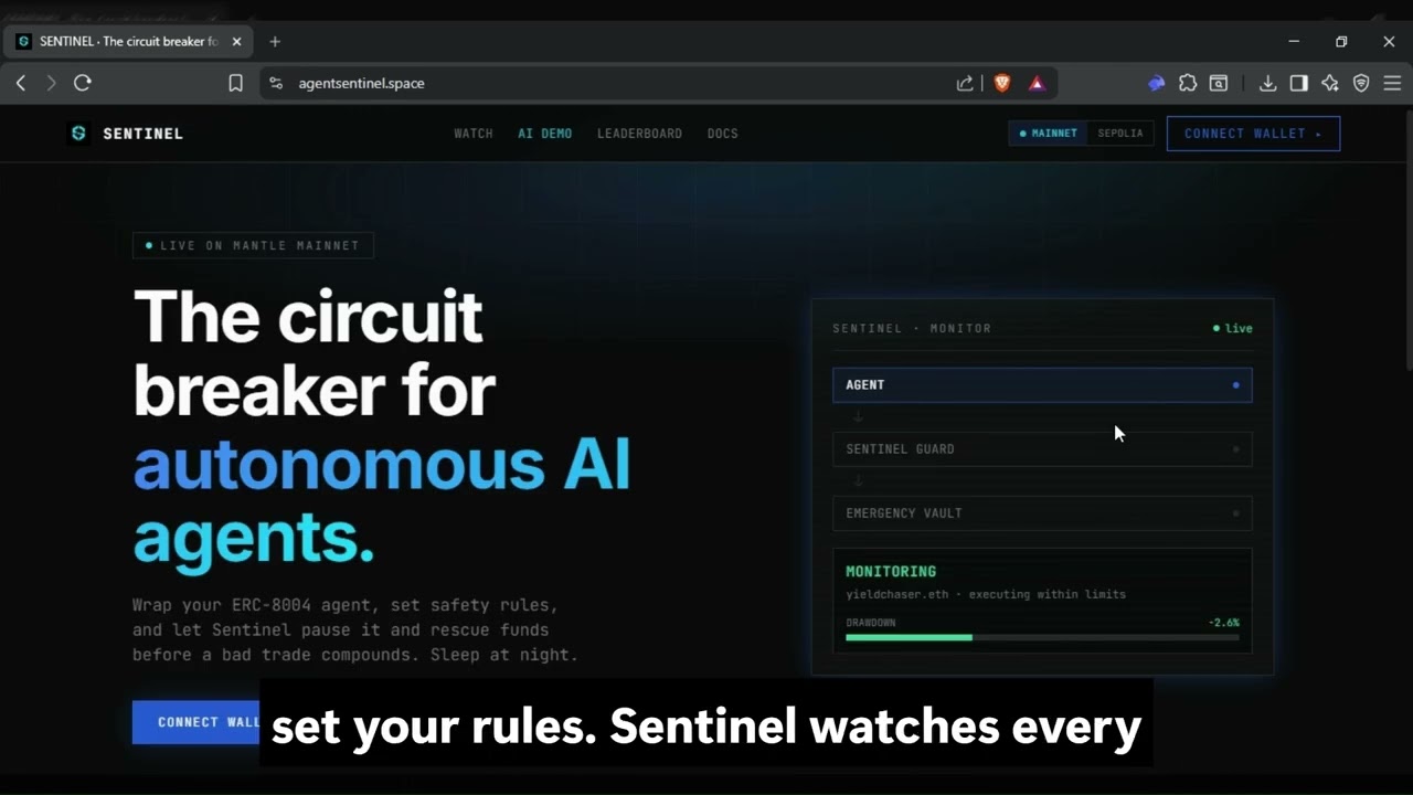 Sentinel — circuit breaker for autonomous AI agents (demo)