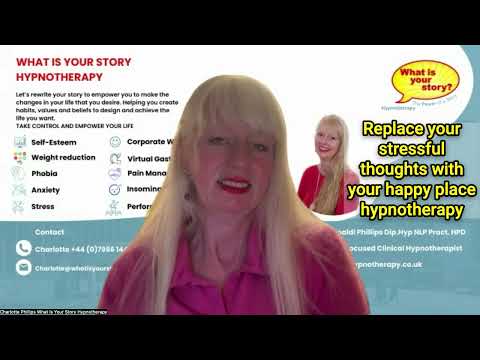Replace your stressful thoughts with your happy place hypnotherapy on line group session.