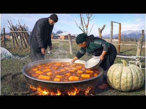Pumpkin Dessert - Cooking a Traditional Azerbaijani Village Lunch 🔥