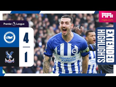 Extended PL Highlights: Brighton 4 Crystal Palace 1