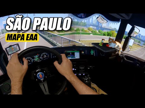 ETS2 MAP EAA - São Paulo Looks Amazing Inside the Game | EURO TRUCK SIMULATOR 2 REALISTIC JOURNEY