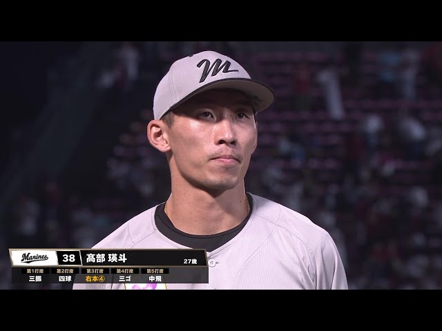 マリーンズ・高部瑛斗選手ヒーローインタビュー 9月13日 東北楽天ゴールデンイーグルス 対 千葉ロッテマリーンズ