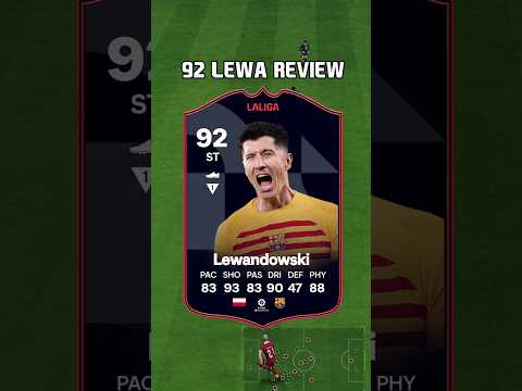 92 Lewandowski Review in EA Sports FC 24 #shorts #short #fc24 #eafc24 #laliga #potm #lewandowski