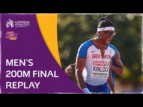 KINLOCK CROWNED as the Men's 200m Champion - European U20 Championships Tallinn 2021