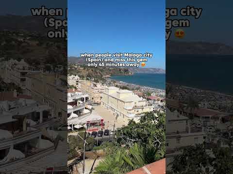📍Playa Burriana in Nerja, Spain 🇪🇸 #nerja #malaga #spain #espana #spaintravel #spaintravelguide