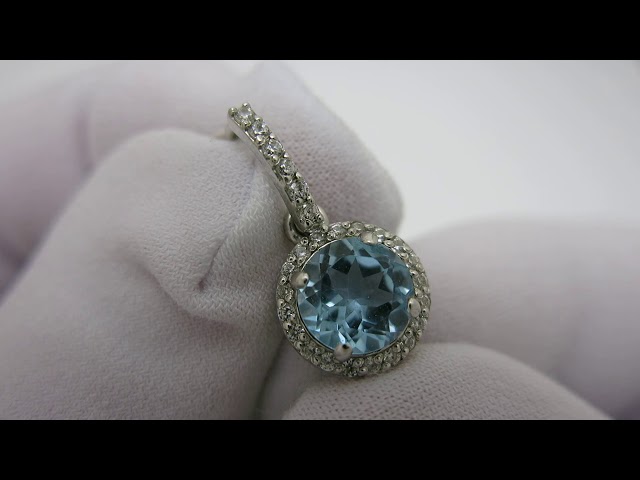Срібний кулон з топазом 3180072 Відео огляд