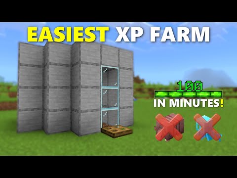 NEW BEST EVER XP FARM in 1.21 Minecraft Bedrock ! (No Tridents)