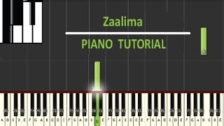 Zaalima Piano Tutorial | Raees | Ram Sampath | Shah Rukh Khan