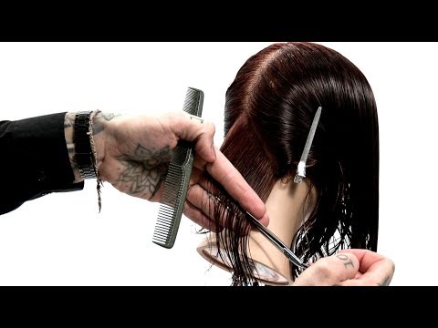 How To Cut an Asymmetrical Bob Haircut Full Class |...