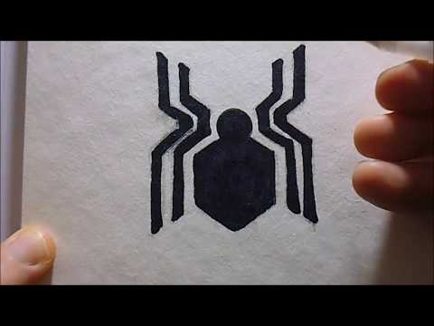 How To Draw Spiderman Homecoming Logo - YouTube