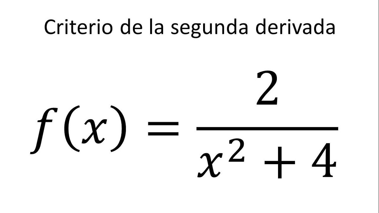 Criterio de la segunda derivada | Concavidad y puntos de inflexión | Ejemplo 5