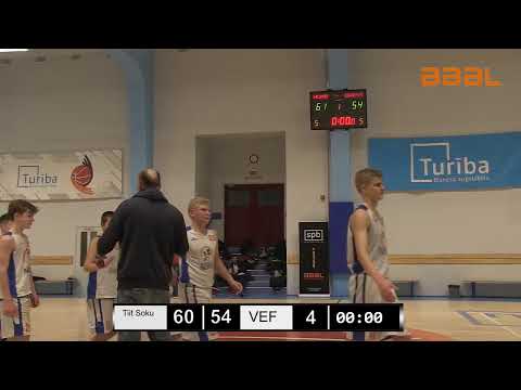 Tiit Soku BS/SK Nord 2006 vs A.Kraukla VEF 2006  BBBL boys U14