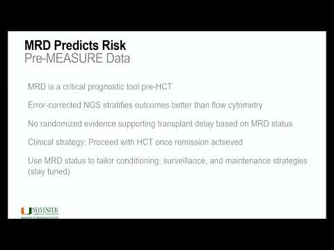 10. Integrating MRD into AML Transplantation | Dr. Antonio Jimenez | May 10, 2025