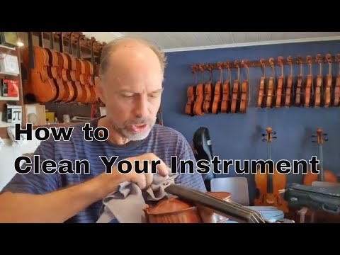 How to clean your instrument and Olaf French polishes a violin