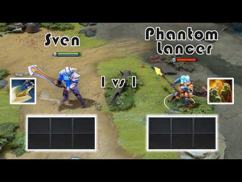 Sven vs Phantom Lancer | No item😱😱 | 1 vs 1 battle | Who win??